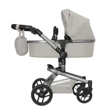 Коляска для куклы 2 в 1 Carrello Fortuna 9695 Light Grey светло-серая